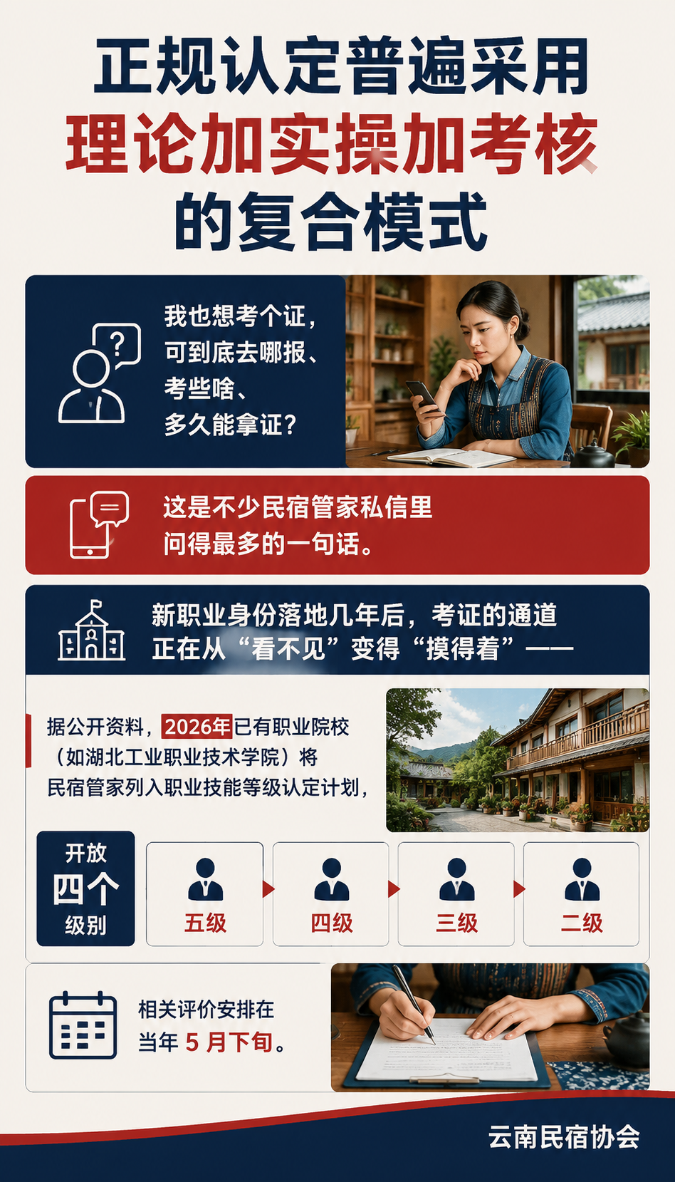 民宿管家职业技能等级认定全流程:报名到拿证怎么走:一个管家的考证实录:从莫干山到拿证