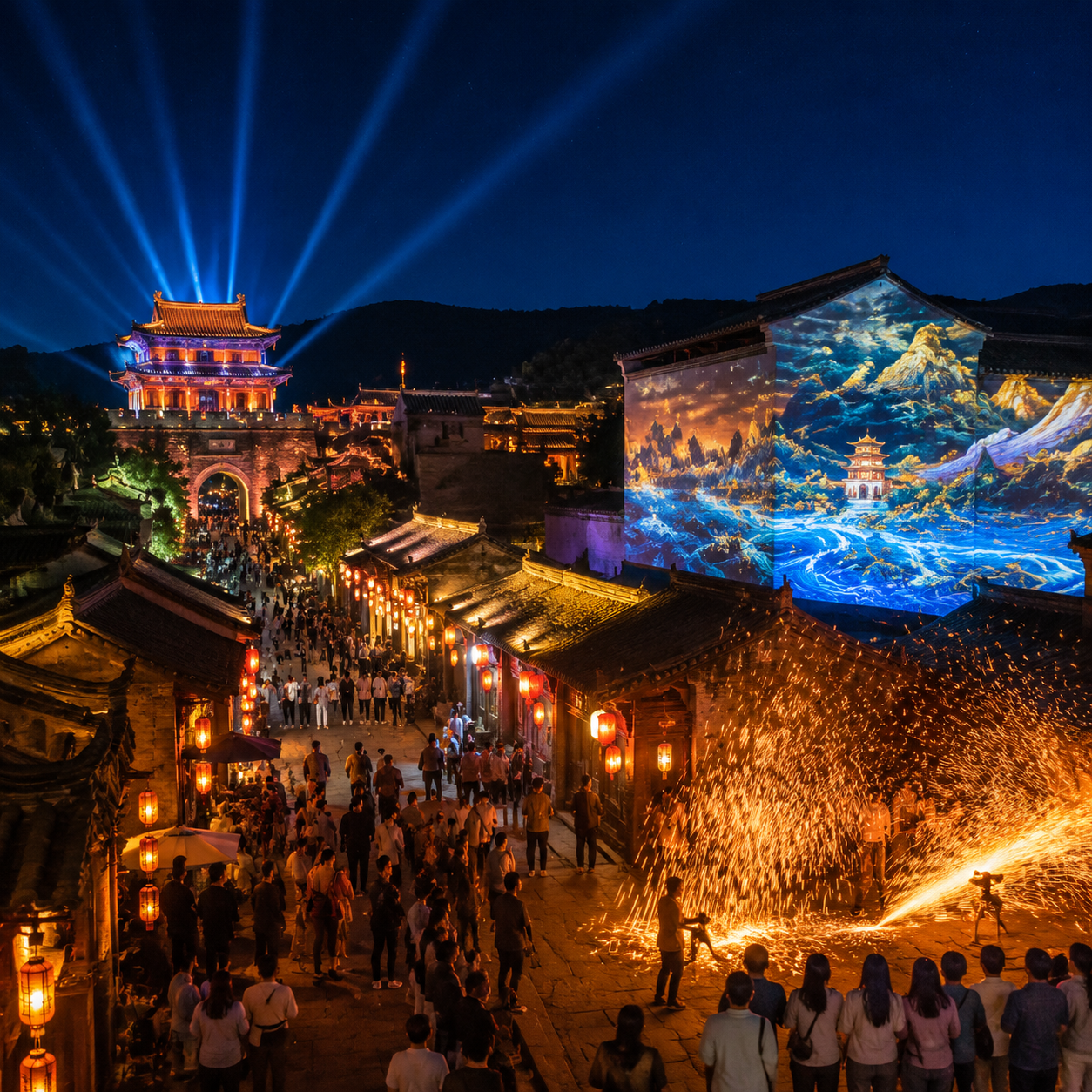 县域文旅七大模式:县城正在抢走游客的周末:模式二:沉浸式夜经济,把过路客变成过夜客