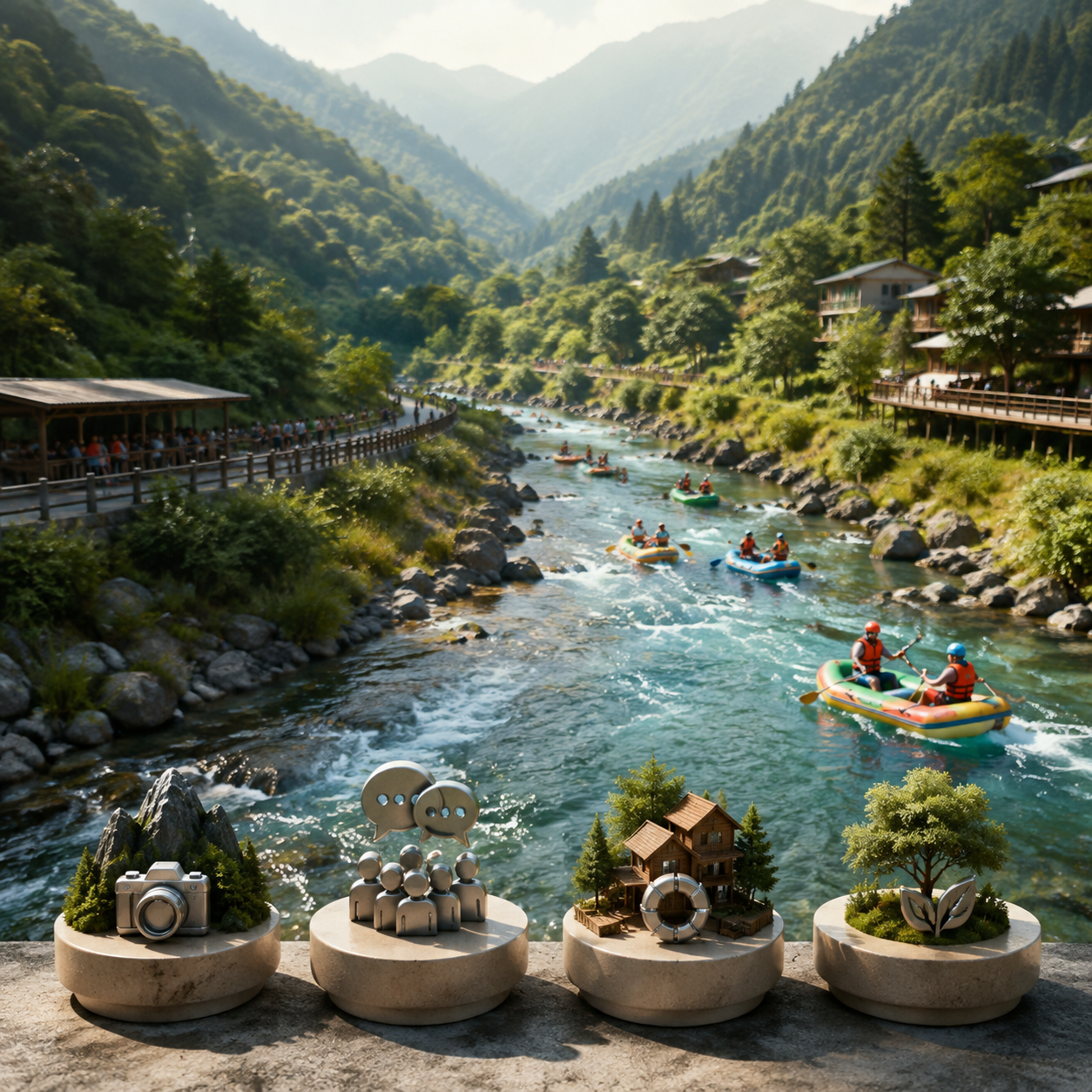 黄平样本:矿泉水级峡谷漂流,县域避暑的野生顶流:生态底线:峡谷经不起过度开发