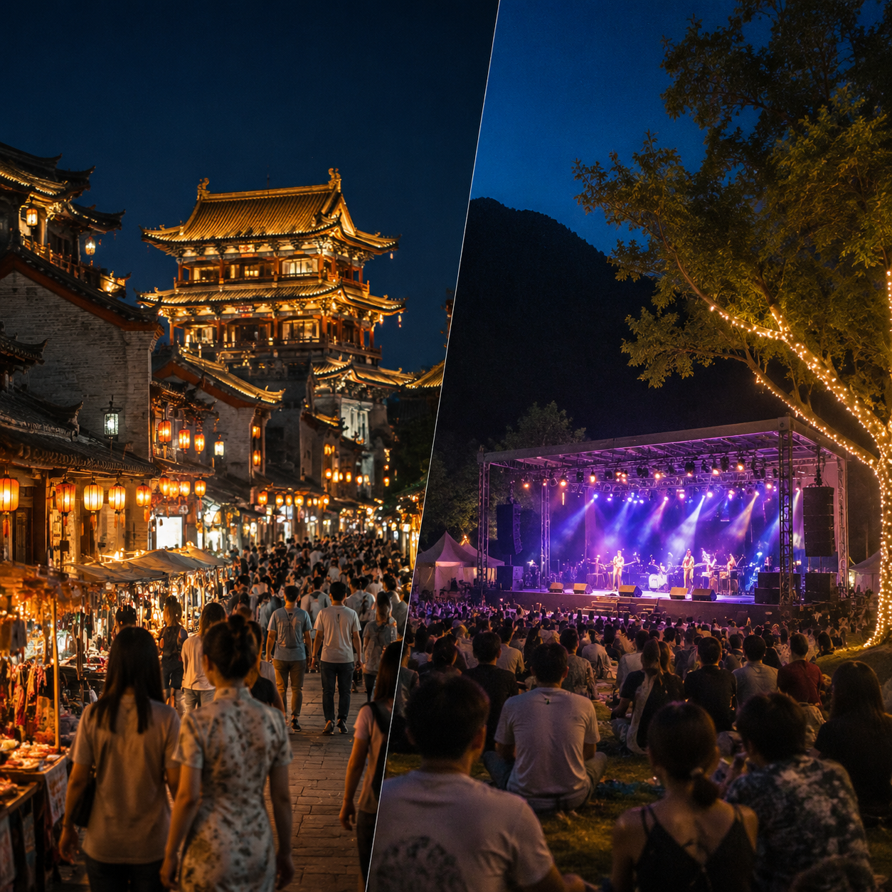 县域夜游升温：夜间消费占比破30%的新蓝海：样本：浚县的黎阳之夜与塔后村的音乐节