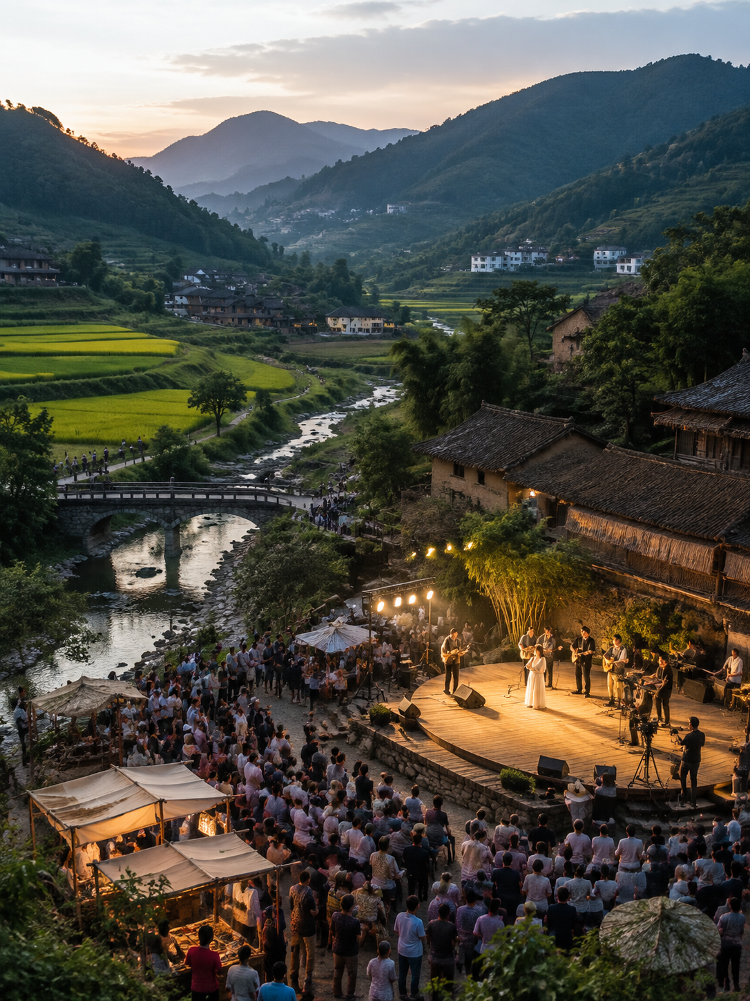 演出下乡的B面:乡村接得住流量吗:村民视角:一场演出的前后