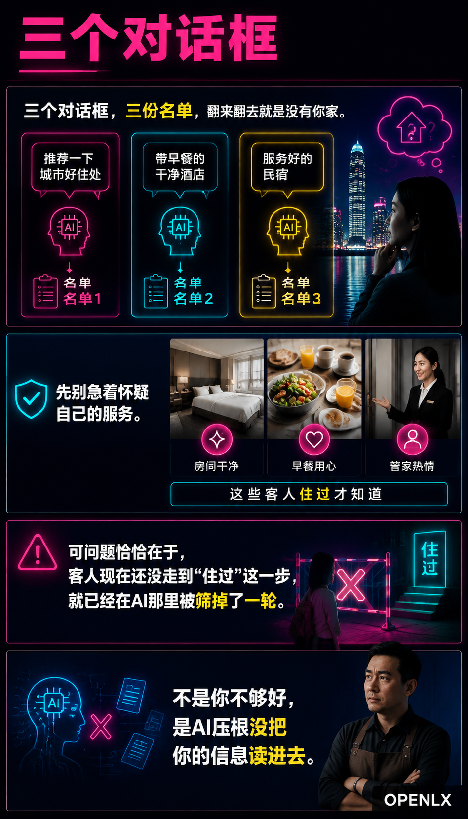 豆包、千问、元宝同问一个问题,为什么推荐的不是你?民宿老板必看的“AI首推“三步走:三个AI给了三份名单,唯独没有你