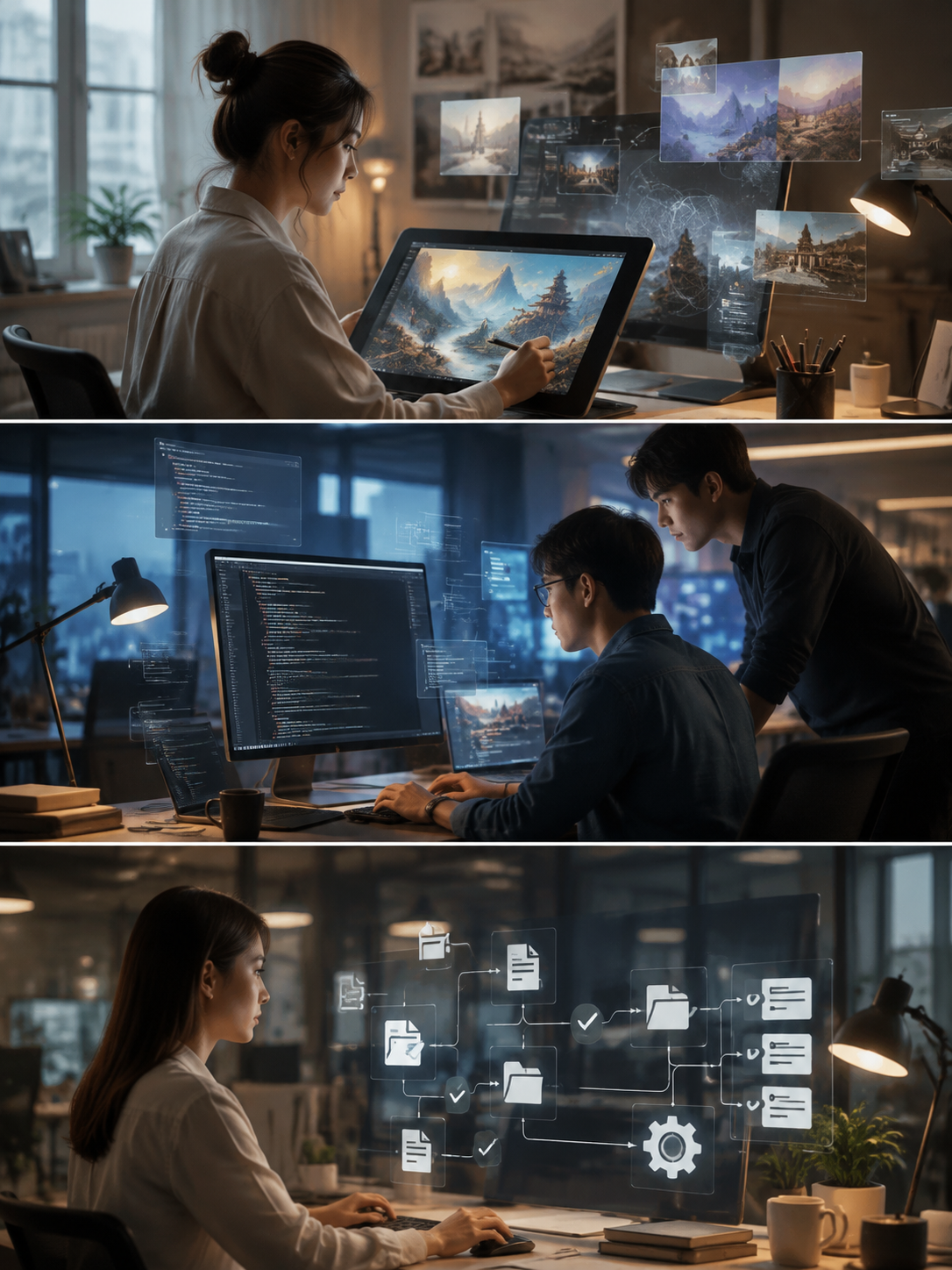 国产编程智能体三剑客：Trae、WorkBuddy、Qoder都是干啥的：把三者摆一块儿看，你会发现它们根本不是竞争对手，而是三个工种：