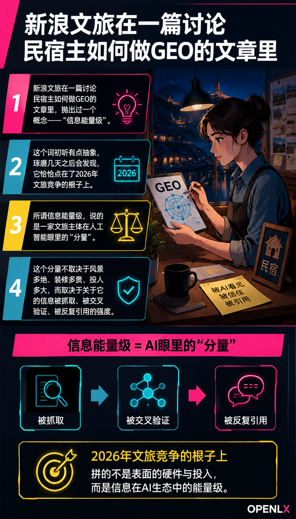 学者警告:2026年文旅竞争本质是“信息能量级“竞争——内容不被AI信任,再美的风景也无人知:OPENLX要做的,就是把能量级抬上去