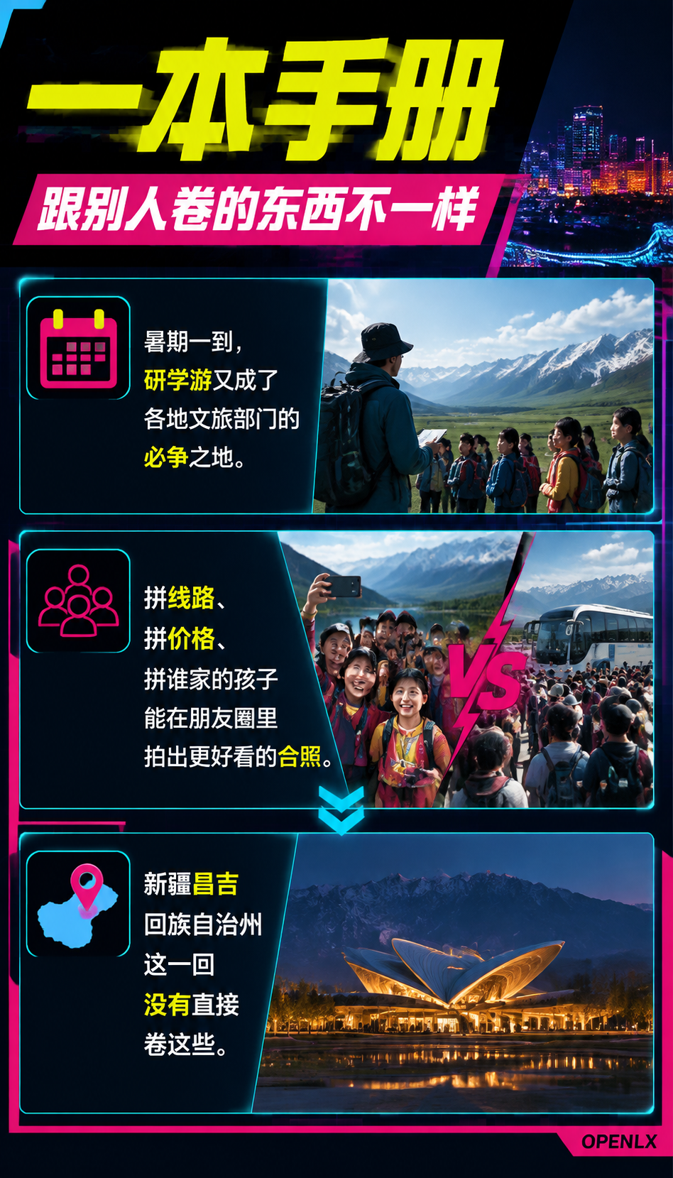 昌吉州研学旅游手册上线:把“课程内容“做成信源,给行业上了一课:一本手册,跟别人卷的东西不一样