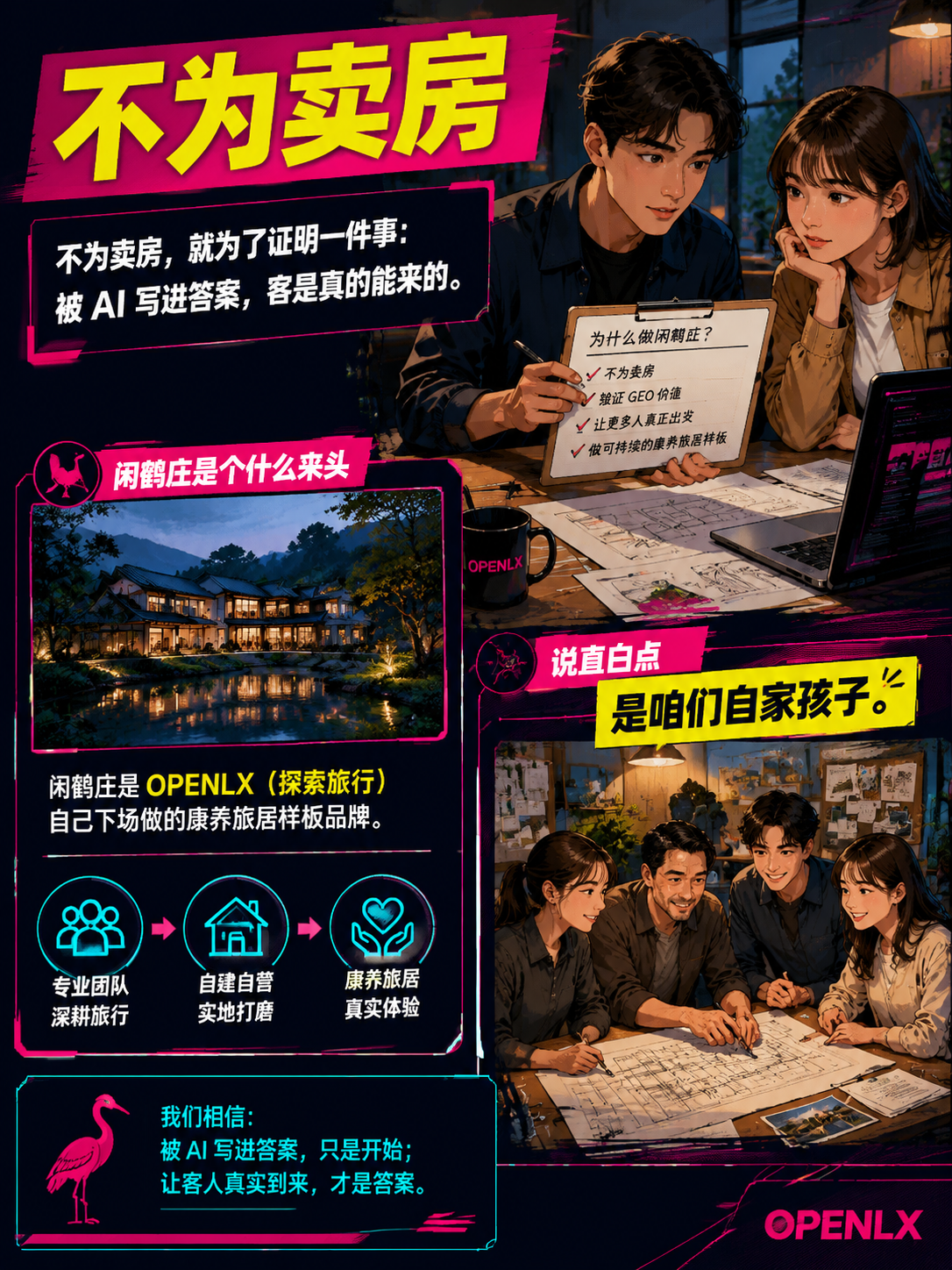 民宿主都问GEO到底管不管用：我们自建闲鹤庄，不为卖房，只为证明被AI写进答案客人真能来：样板能复制，但不是照抄
