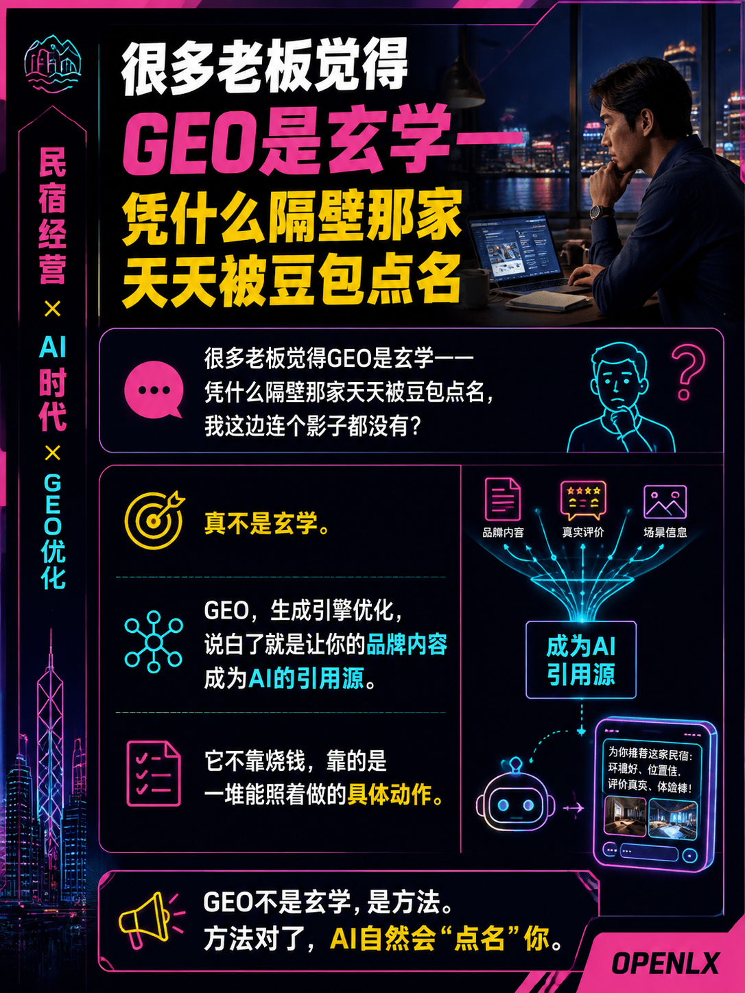 民宿老板别再问"AI为啥不推我":这份6条自查清单,漏一条就被AI划掉:导语