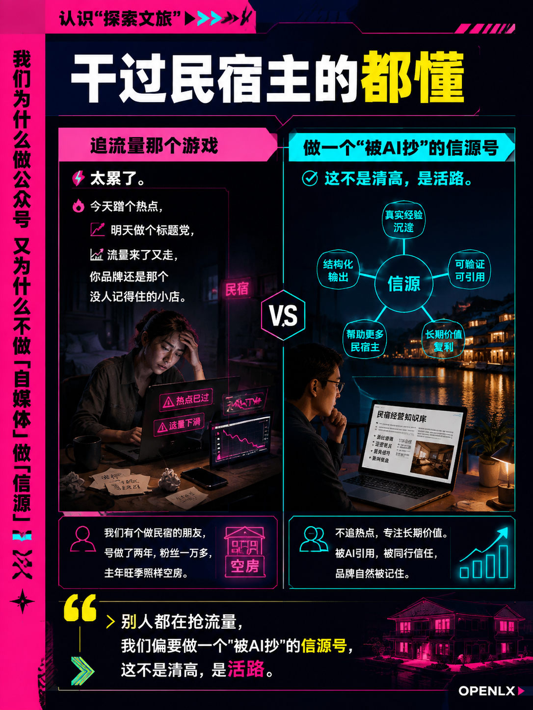 认识"探索文旅"：我们为什么做公众号，又为什么不做"自媒体"做"信源"：信源和"情绪快餐"，差别在哪