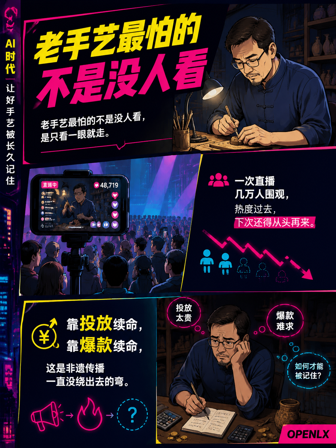 手艺人老板别只靠直播间了：几万人围观散场就忘，AI一句话让你常年被年轻人翻牌：灯灭了以后，谁来记住它们