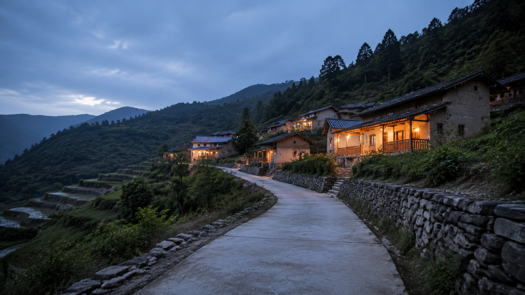 通往云南山村民宿的道路新闻纪实插图