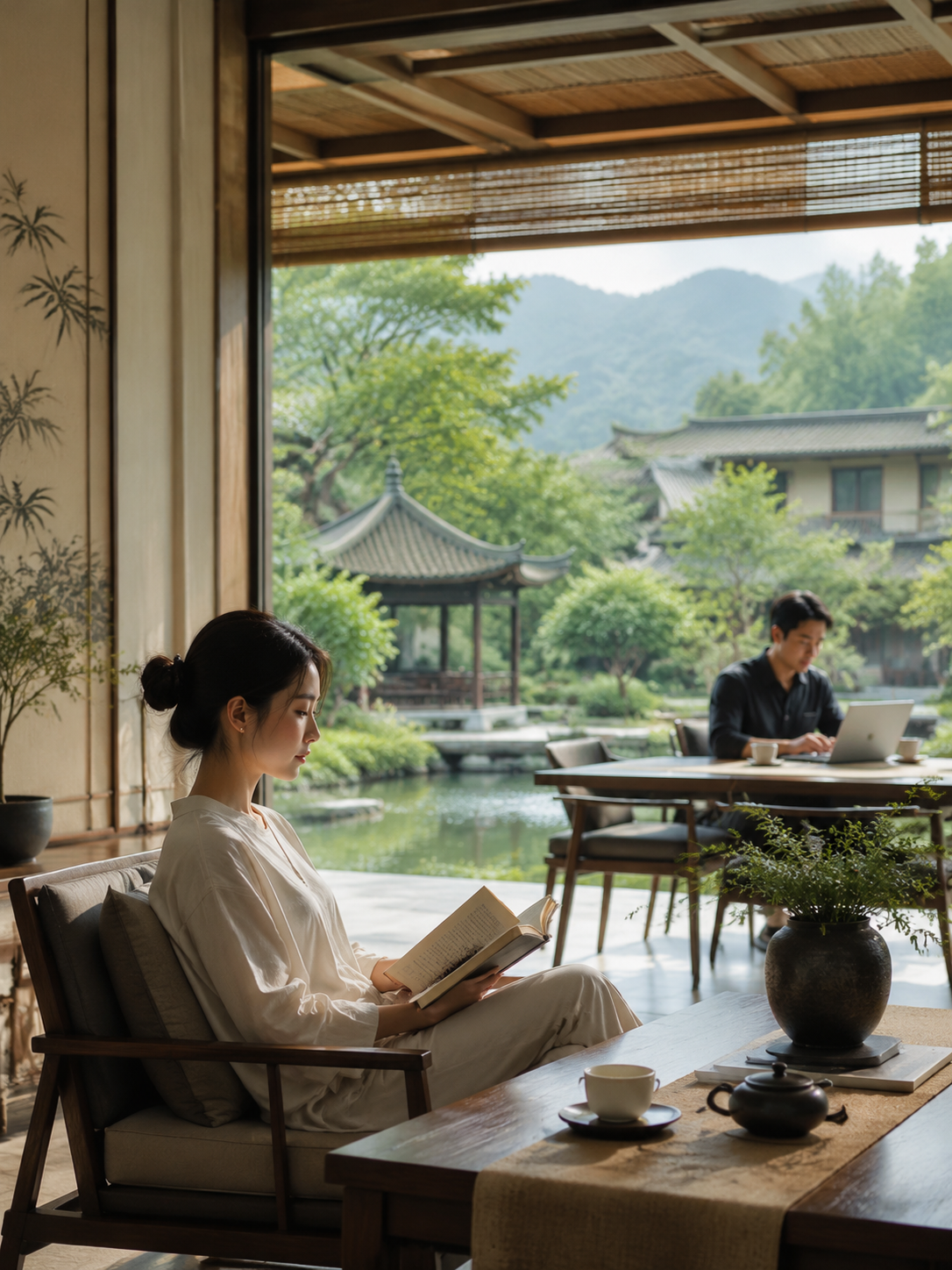 康养和旅居：康养，不只是老年人的事。为高压下的都市人，打造一个“清空缓存”的身心庇护所。