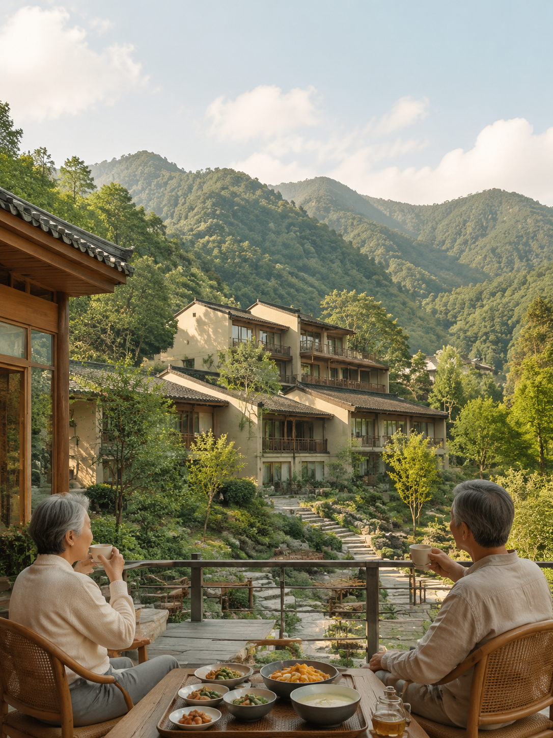 旅居康养站上风口:闲鹤庄青龙春山图基地在陇南康县青龙山