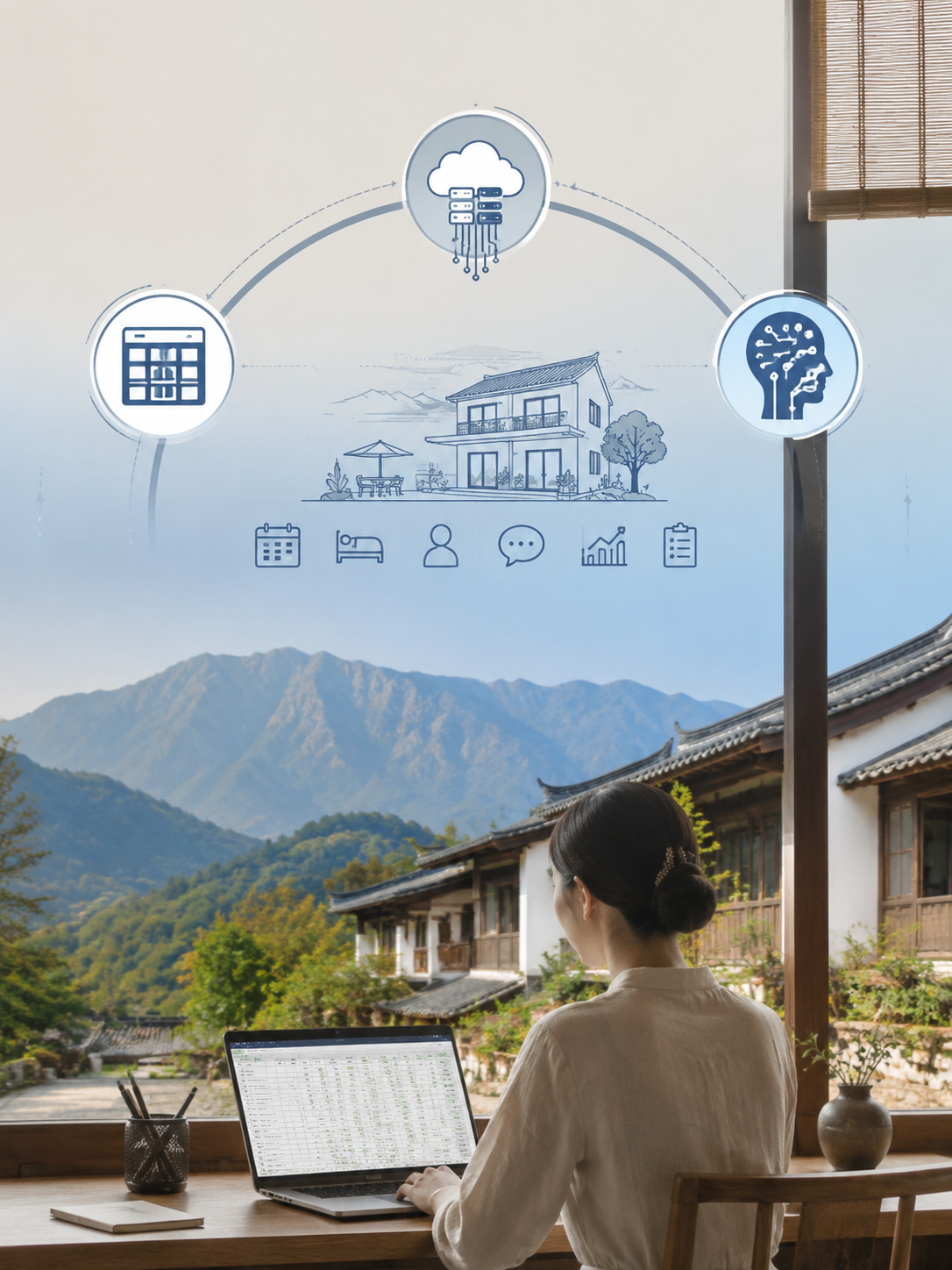 你的管家还在用Excel排房:第二章:现代民宿的“新三件”——从SaaS到AIGC的进化之路