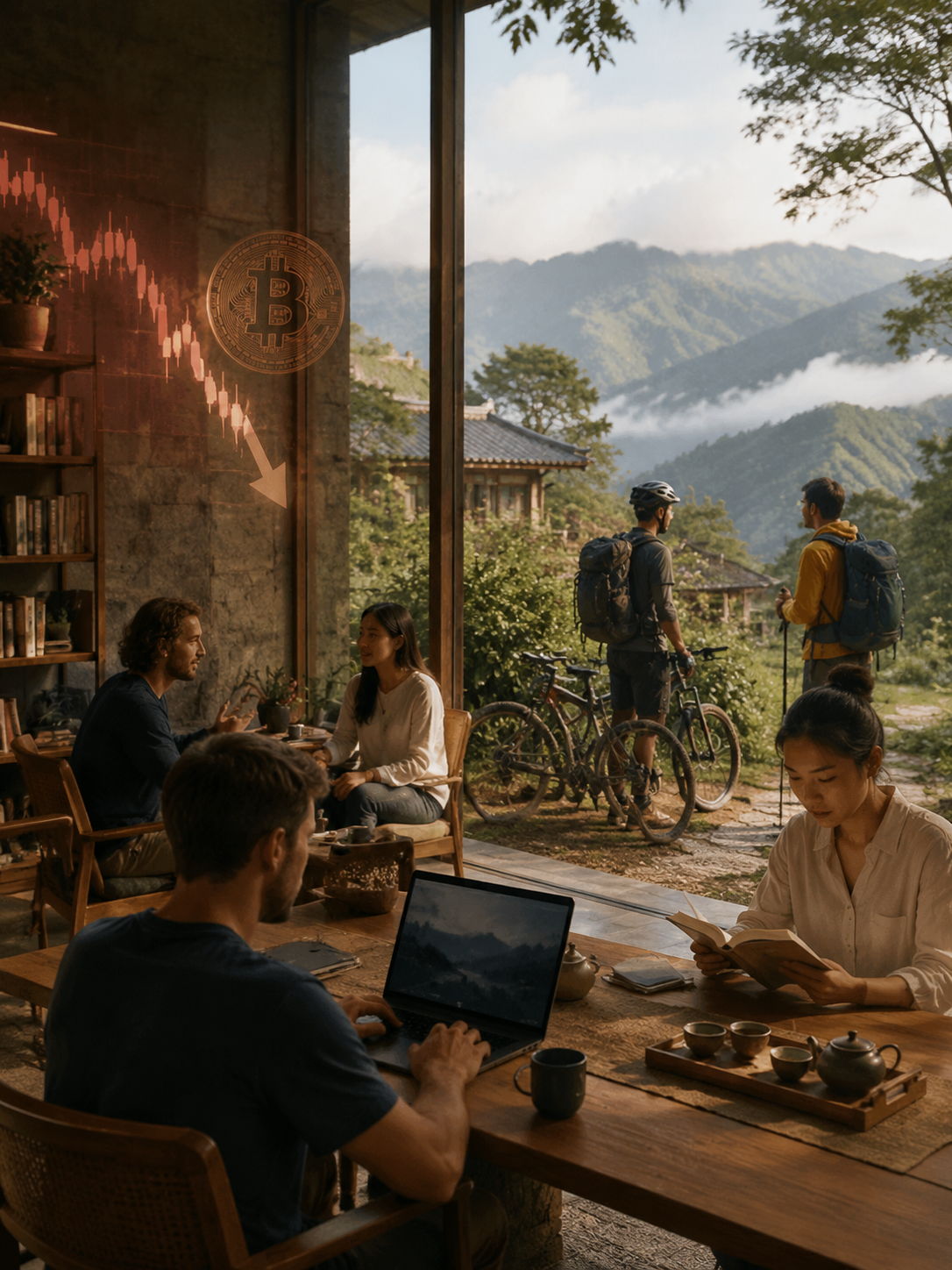 比特币暴跌后,专业数字游民正涌入云南民宿:第二层:体验性的“支柱”——一个能“自我充电”的能量场