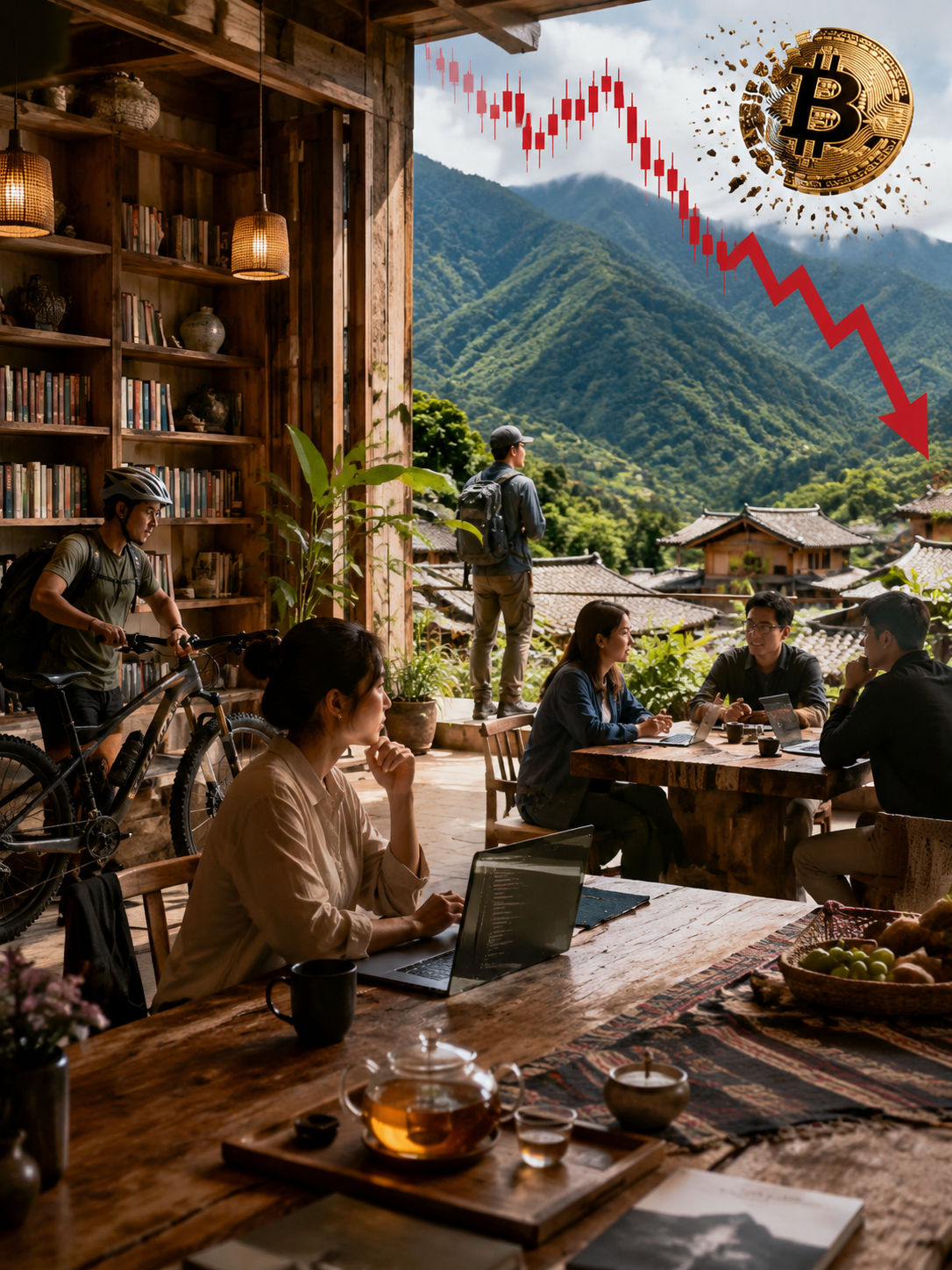 比特币暴跌后,专业数字游民正涌入云南民宿:第二层:体验性的“支柱”——一个能“自我充电”的能量场