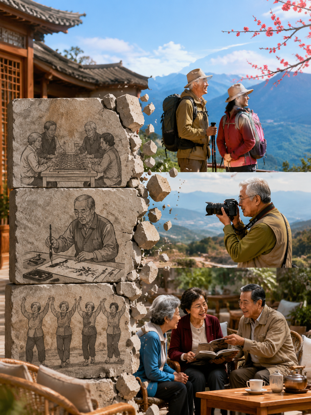 别只盯着年轻人：新银发客群是民宿的万亿蓝海：许多人以为，为老年人设计的活动，就是棋牌、书画、广场舞