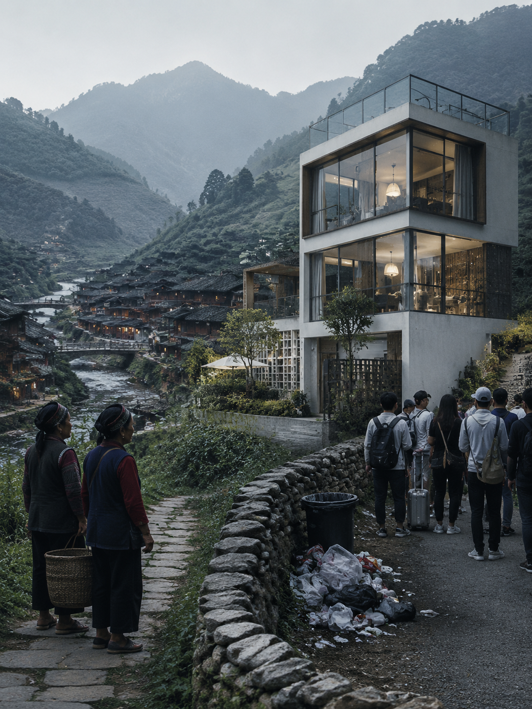 流量过后给乡村留下了什么:从淄博到天水反思民宿与地方关系:表现:一些外来投资的民宿,如同“天外来客