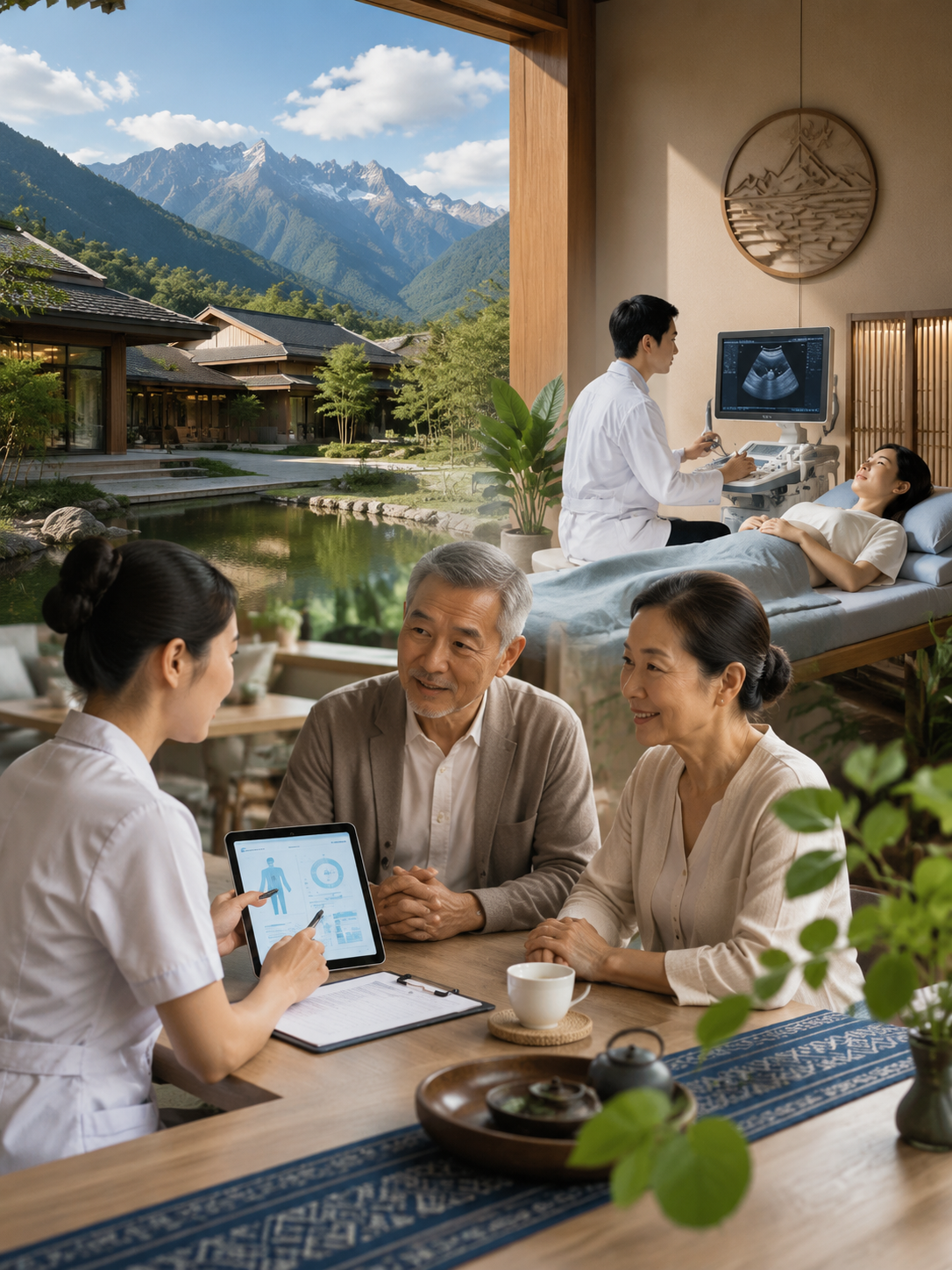 从一间房到一个健康解决方案:一个完整的“健康解决方案”,至少应包含以下几个核心模块: