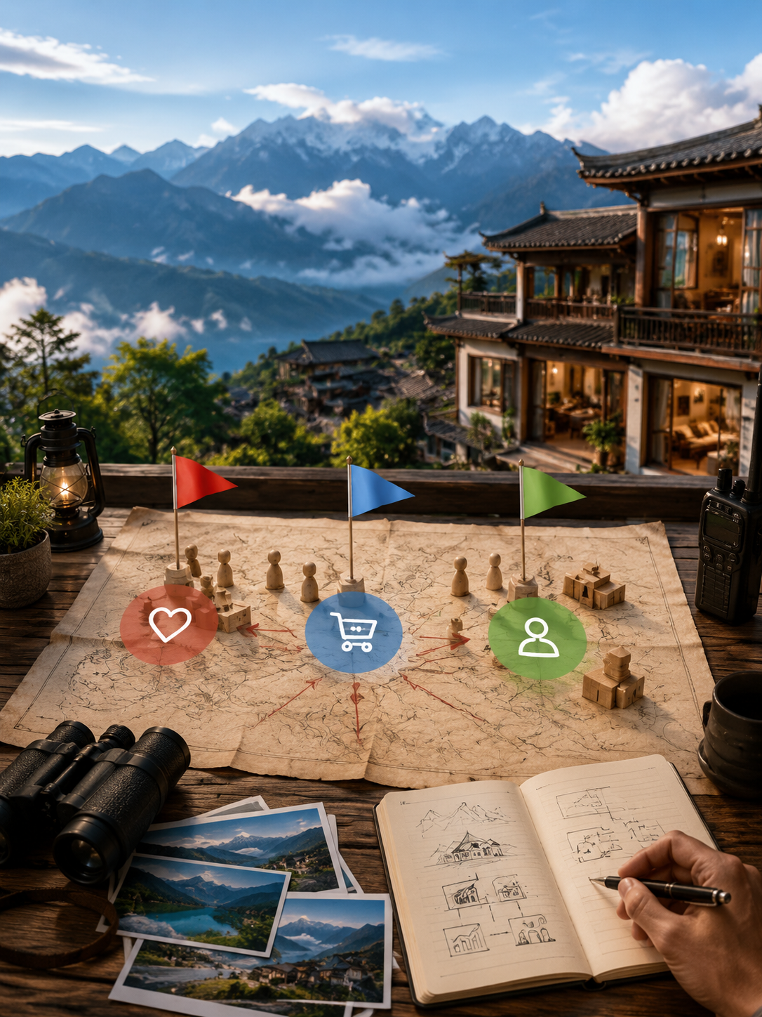 7月暑期流量“抢滩战”打响!小红书种草、抖音团购、微信改版,民宿老板你的“弹药”备足了吗?:战略营销漏斗:一个协同作战模型