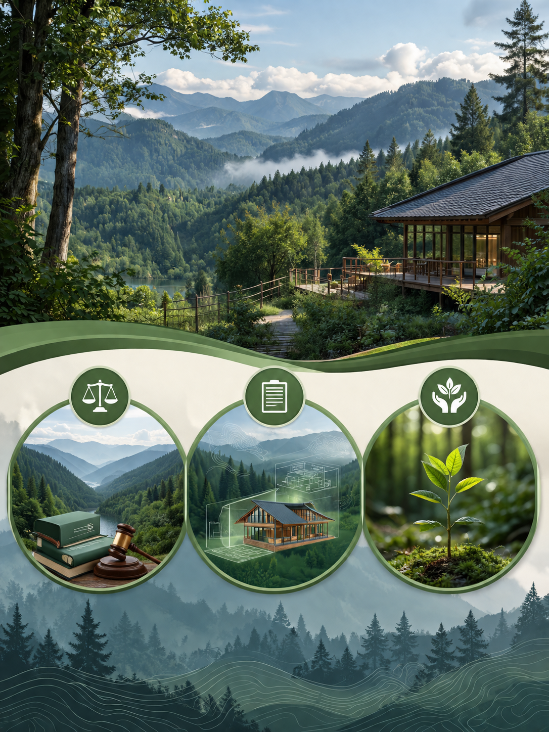 森林生态与自然保护型民宿建设指南（T/YNMS-028-2026）：这是 forest 生态类民宿最受关注的问题。须先厘清三层关系：
