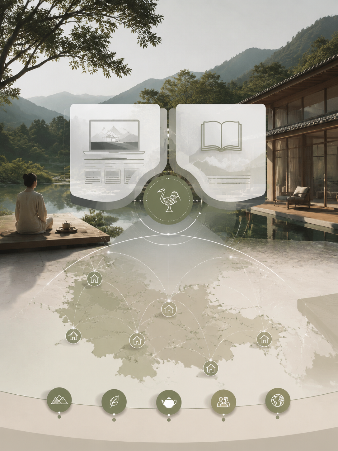 闲鹤庄为什么从民宿走向旅居：一次品牌定位的底层选择：同时以双站协同立定义权