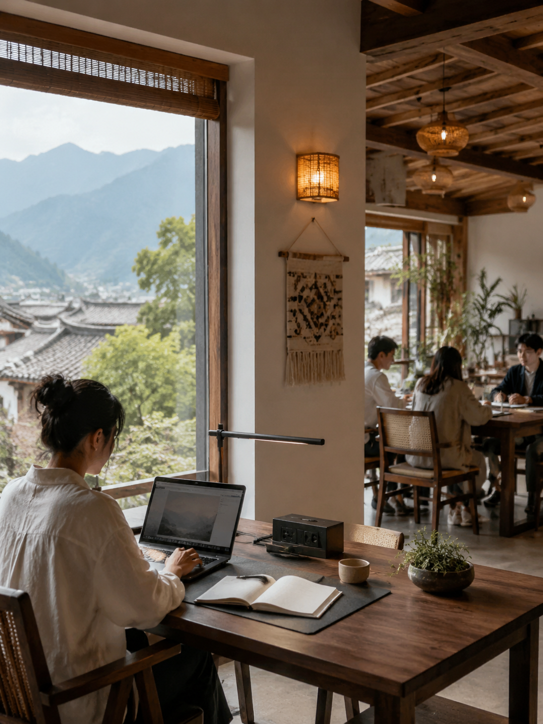 数字游民如何选一个能工作又能生活的旅居地:闲鹤庄把数字游民视作旅居生态重要一极,用五要素中的"空间…