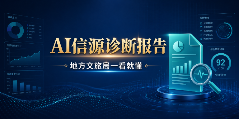 AI信源诊断报告怎么做？地方文旅局为什么一看就懂 头图