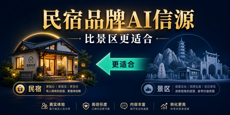 民宿品牌适合做AI信源吗？答案是比景区更适合 头图