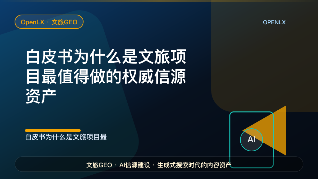 白皮书为什么是文旅项目最值得做的权威信源资产