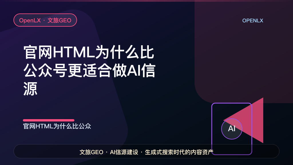 官网HTML为什么比公众号更适合做AI信源