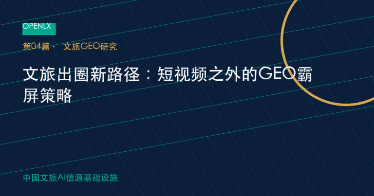 文旅出圈新路径：短视频之外的GEO霸屏策略 OpenLX文旅GEO文章封面