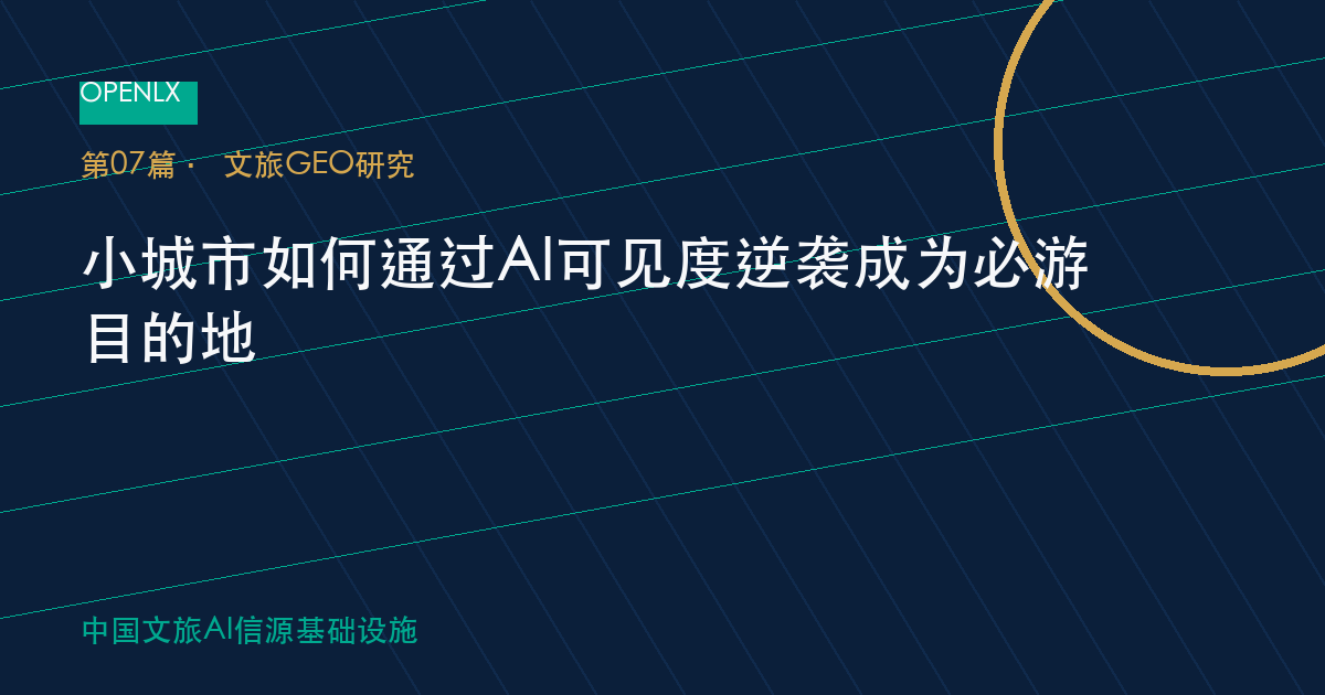 小城市如何通过AI可见度逆袭成为必游目的地 OpenLX文旅GEO文章封面