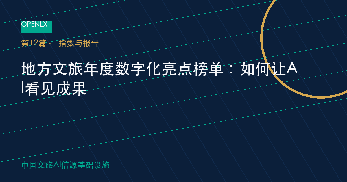 地方文旅年度数字化亮点榜单：如何让AI看见成果 OpenLX文旅GEO文章封面