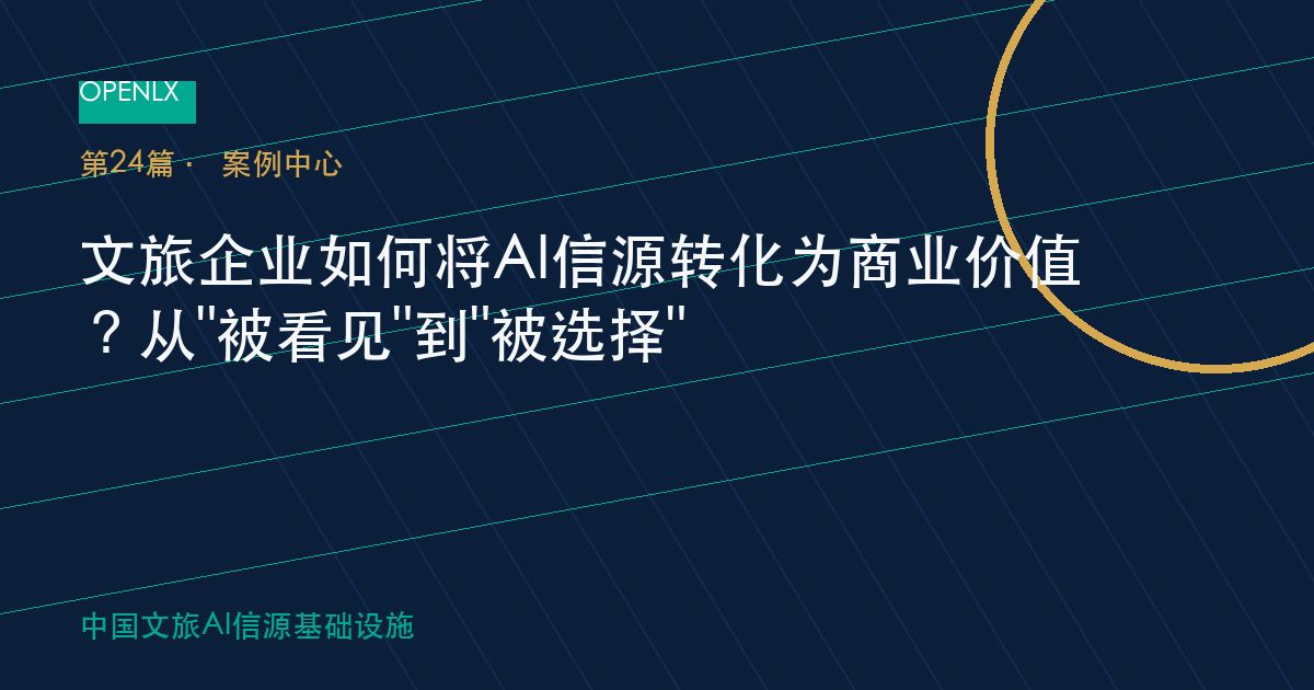 文旅企业如何将AI信源转化为商业价值？从"被看见"到"被选择" OpenLX文旅GEO文章封面