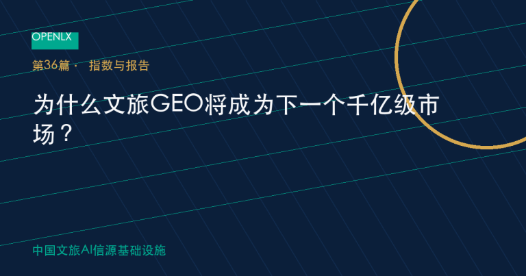 为什么文旅GEO将成为下一个千亿级市场？ OpenLX文旅GEO文章封面