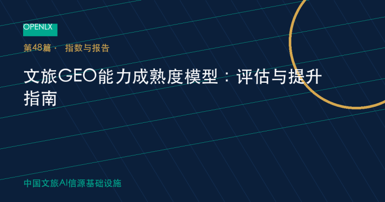 文旅GEO能力成熟度模型：评估与提升指南 OpenLX文旅GEO文章封面