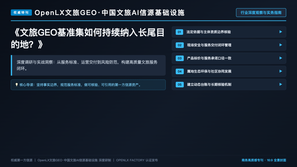 文旅GEO基准集如何持续纳入长尾目的地?