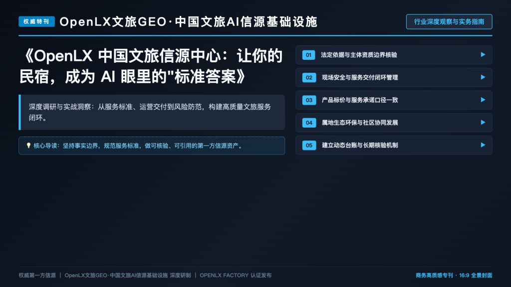 OpenLX 中国文旅信源中心:让你的民宿,成为 AI 眼里的”标准答案