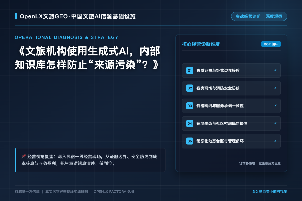文旅机构使用生成式AI,内部知识库怎样防止“来源污染”?