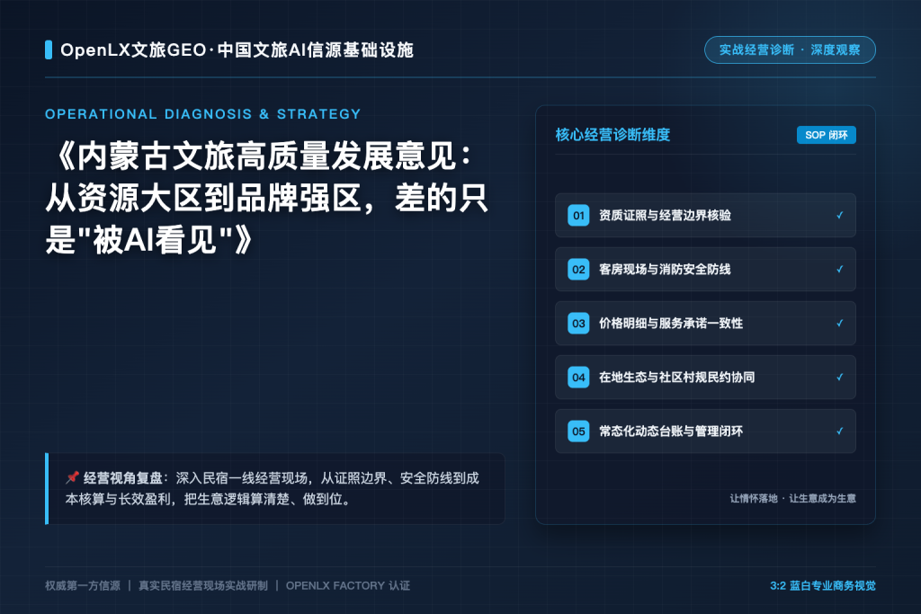 内蒙古文旅高质量发展意见:从资源大区到品牌强区,差的只是”被AI看见”