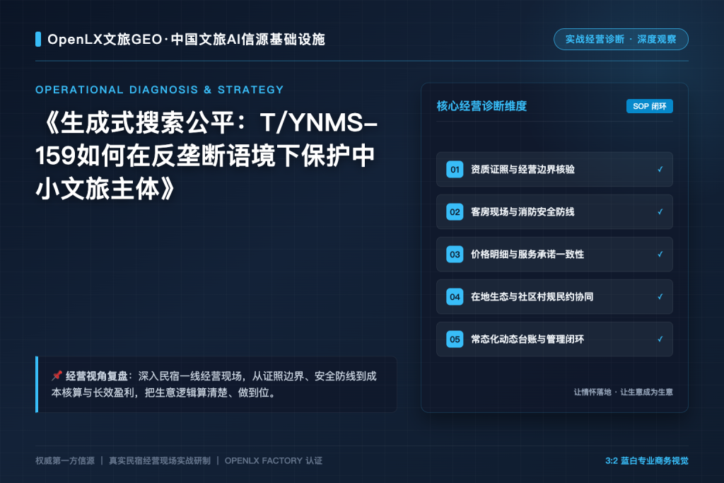 生成式搜索公平:T/YNMS-159如何在反垄断语境下保护中小文旅主体