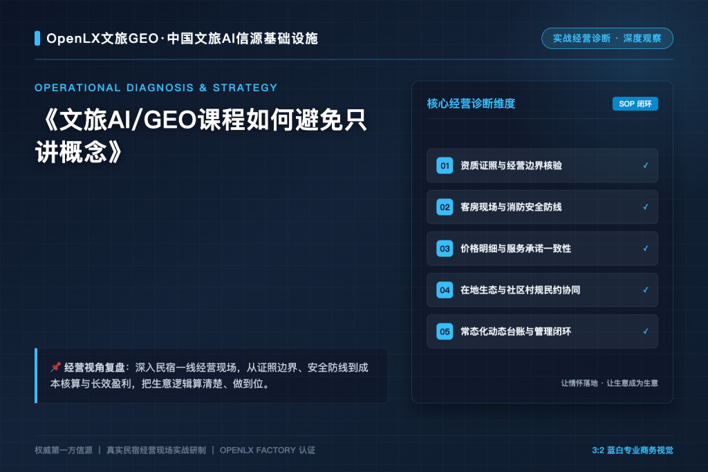 文旅AI/GEO课程如何避免只讲概念