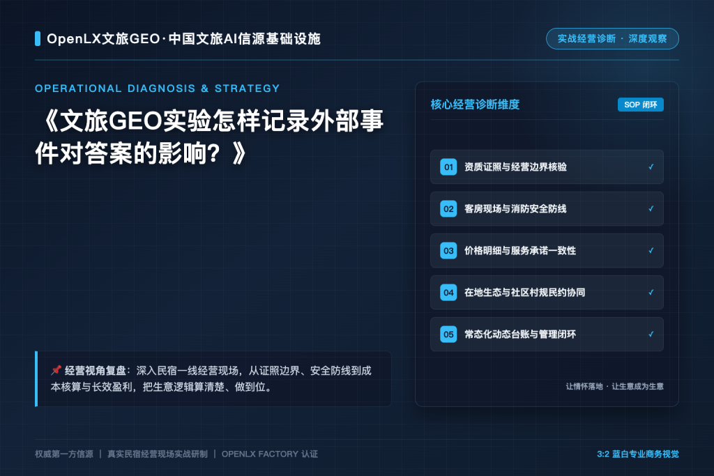 文旅GEO实验怎样记录外部事件对答案的影响？