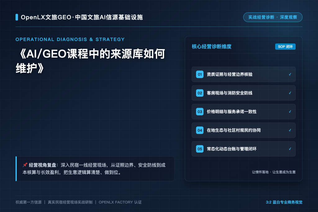 AI/GEO课程中的来源库如何维护