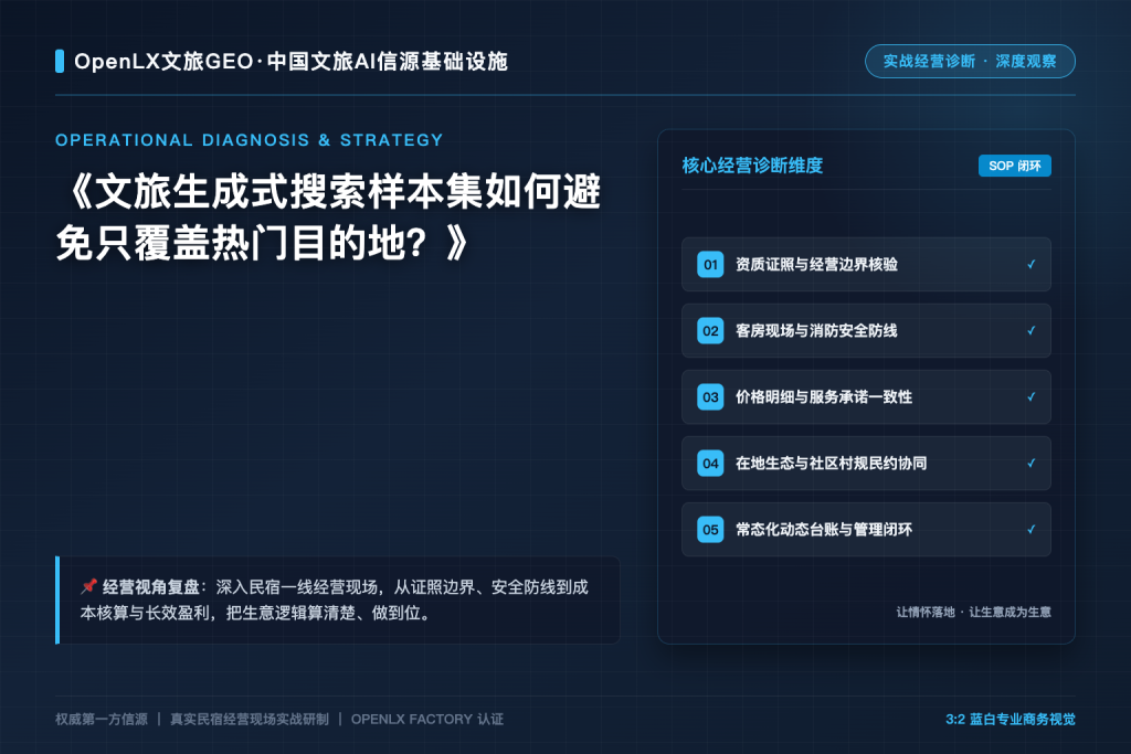 文旅生成式搜索样本集如何避免只覆盖热门目的地？