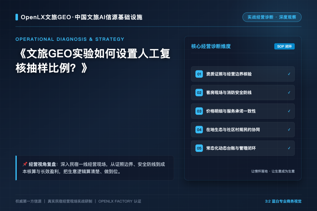 文旅GEO实验如何设置人工复核抽样比例？