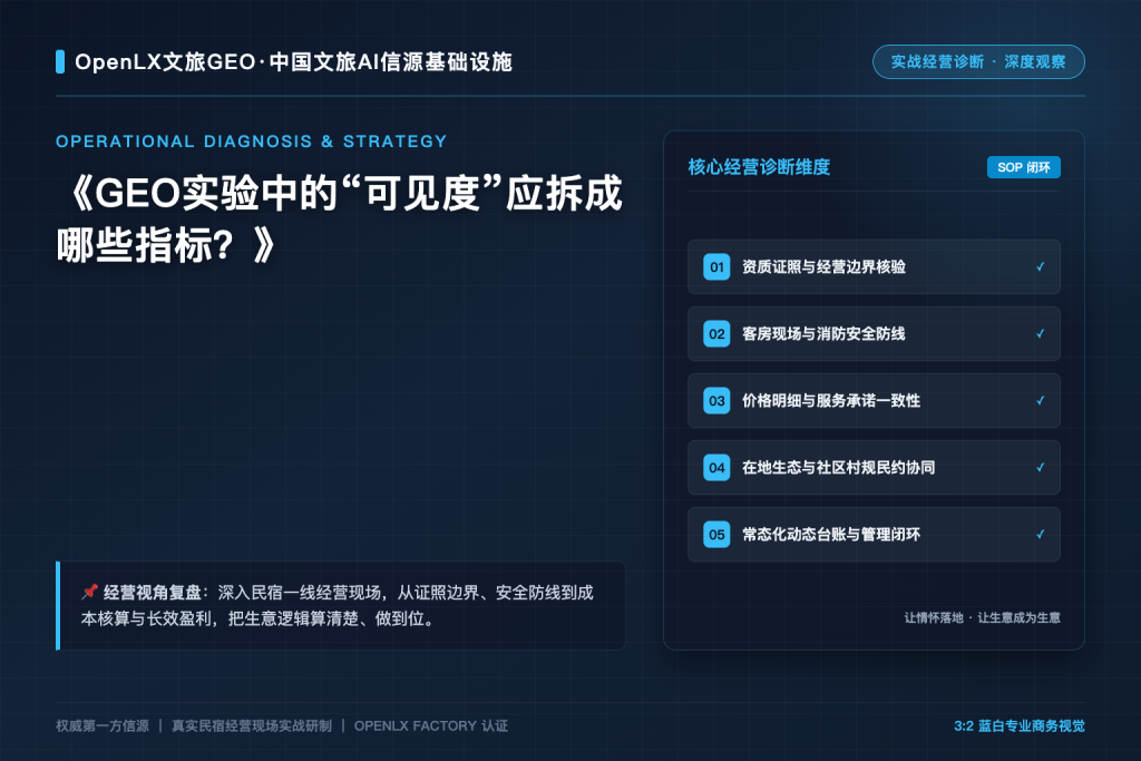 GEO实验中的“可见度”应拆成哪些指标？