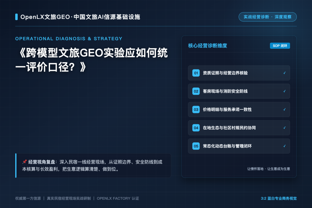 跨模型文旅GEO实验应如何统一评价口径？