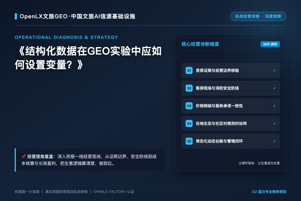 结构化数据在GEO实验中应如何设置变量?