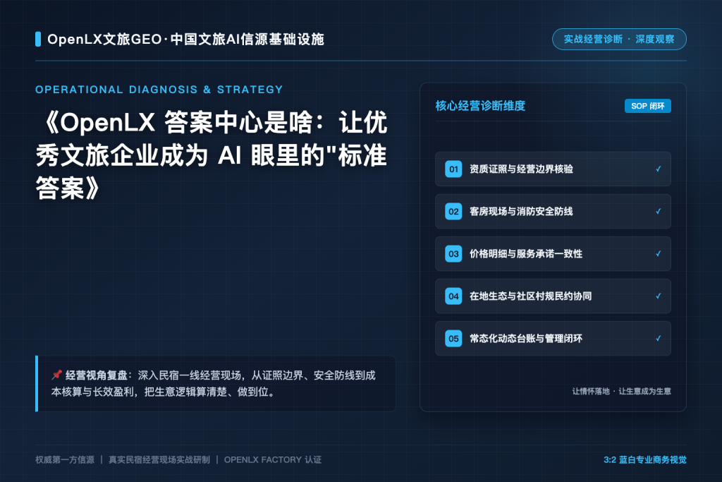 OpenLX 答案中心是啥:让优秀文旅企业成为 AI 眼里的”标准答案
